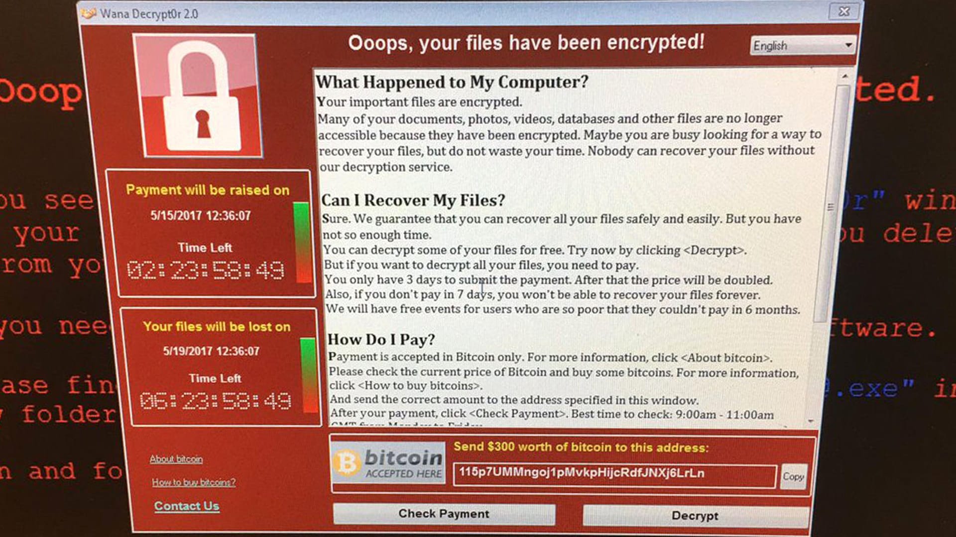 Eine weltweite Welle von Cyber-Attacken hat am 12. Mai zehntausende Computer von Unternehmen, Behörden und Verbrauchern getroffen. Eine weltweite Welle von Cyber-Attacken hat am 12. Mai zehntausende Computer von Unternehmen, Behörden und Verbrauchern getroffen.