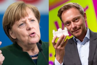 Koalieren sie bald wieder im Bund? Bundeskanzlerin Angela Merkel (CDU) und der Vorsitzende der FDP, Christian Lindner.