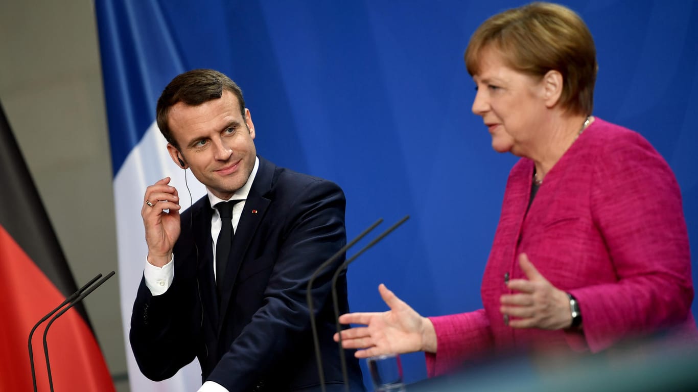 Antrittsbesuch des französischen Präsidenten Emmanuel Macron bei Bundeskanzlerin Angela Merkel