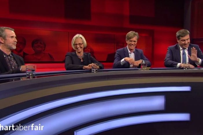 Die Runde bei "Hart aber Fair": Markus Söder (rechts) war wie immer ein Aktivposten.