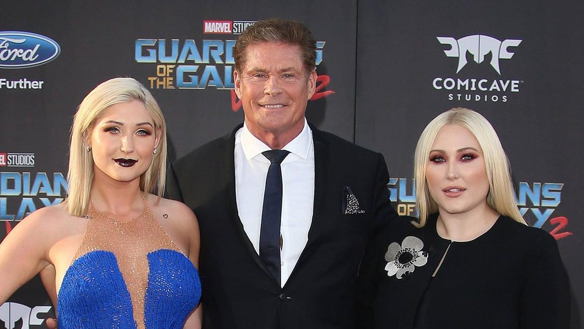 David Hasselhoff und seine Töchter Hayley (r.) und Taylor.