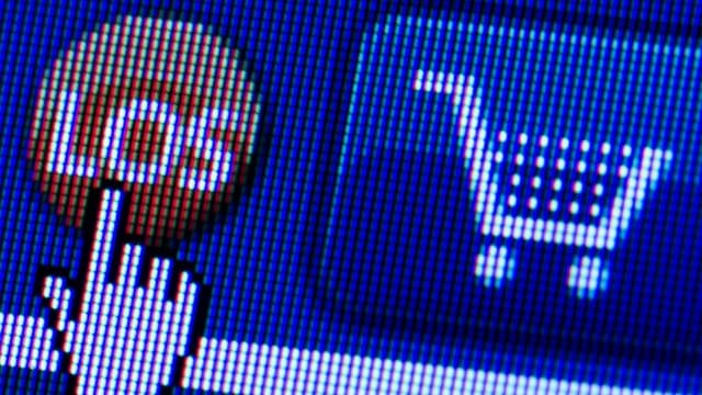 Der Ausschnitt der Internetseite eines Online-Shops.