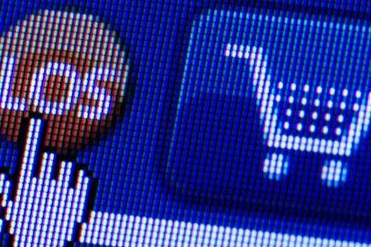 Der Ausschnitt der Internetseite eines Online-Shops.