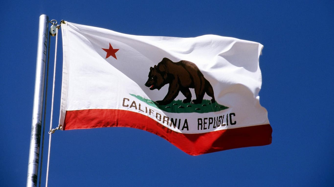 Kalifornische Bundesstaatsflagge (Symbolfoto)