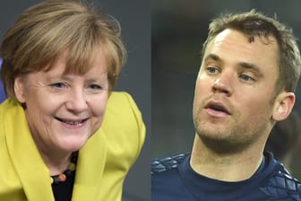 Zwei der prominentesten Deutschen überhaupt: Angela Merkel und Manuel Neuer
