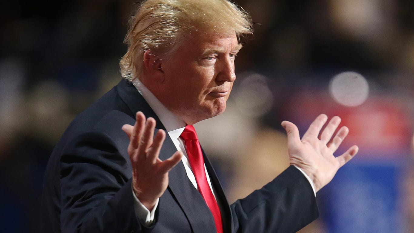 Donald Trump 2016 bei einer Wahlkampfveranstaltung in Ohio.
