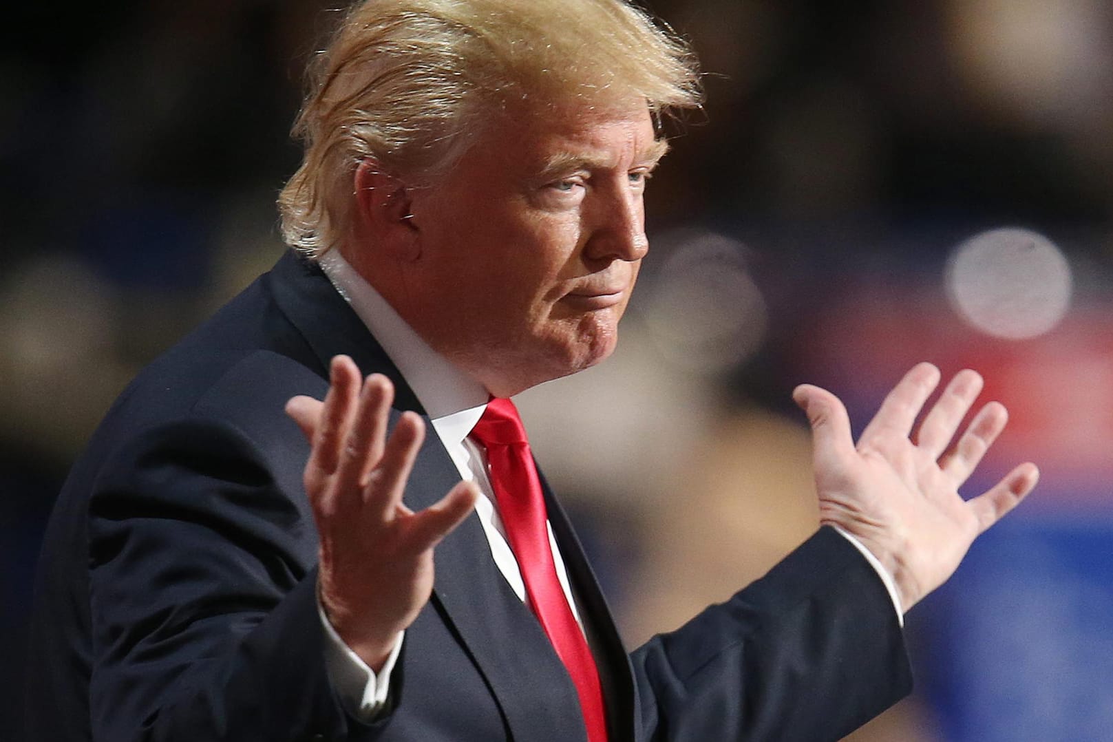 Donald Trump 2016 bei einer Wahlkampfveranstaltung in Ohio.