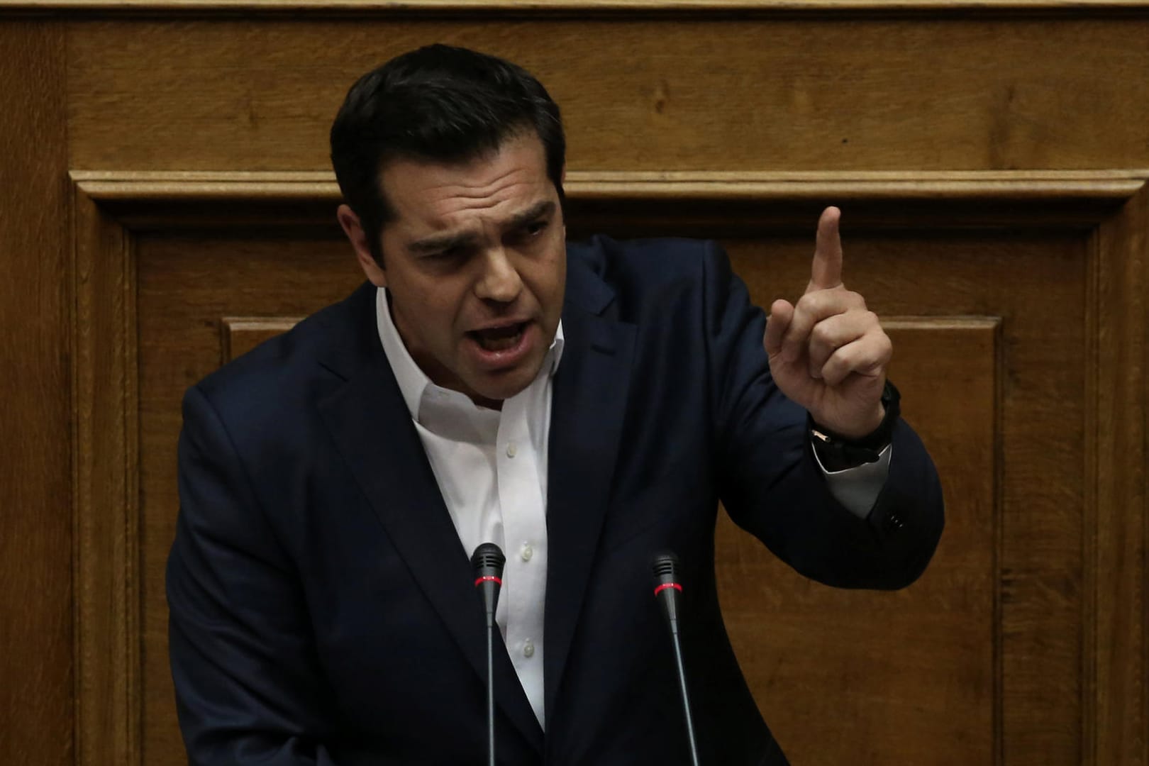 Die Opposition wirft Ministerpräsident Alexis Tsipras Machtbesessenheit vor.