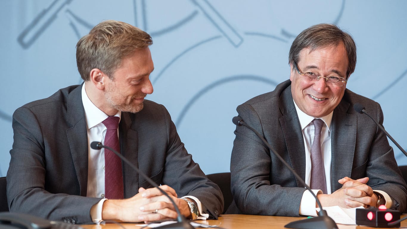 FDP-Chef Christian Lindner und der CDU-Landesvorsitzende Armin Laschet verhandeln über eine neue NRW-Regierung.