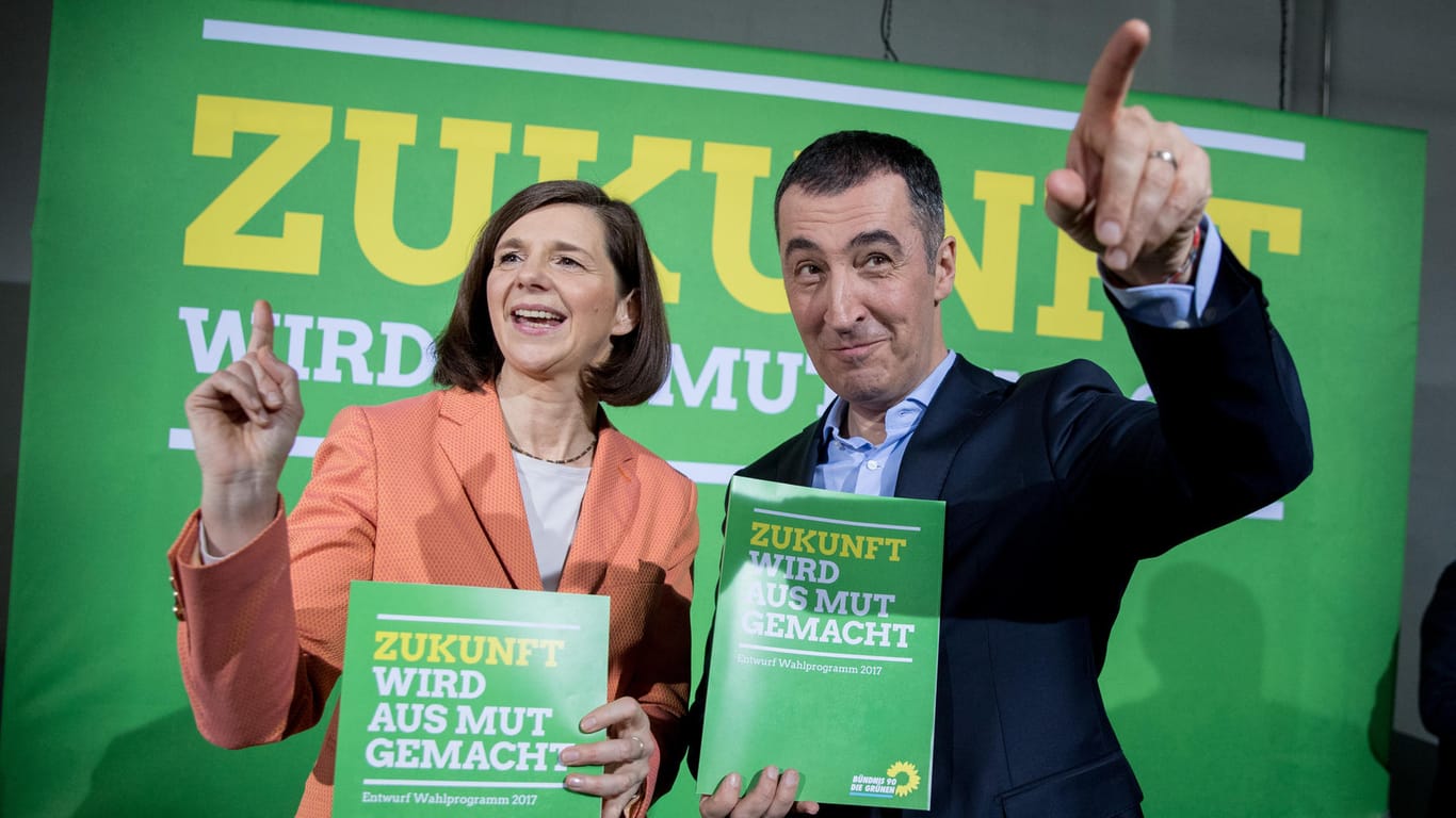 Die Spitzenkandidaten der Grünen für die Bundestagswahlen 2017, Katrin Goering-Eckardt und Cem Özdemir.