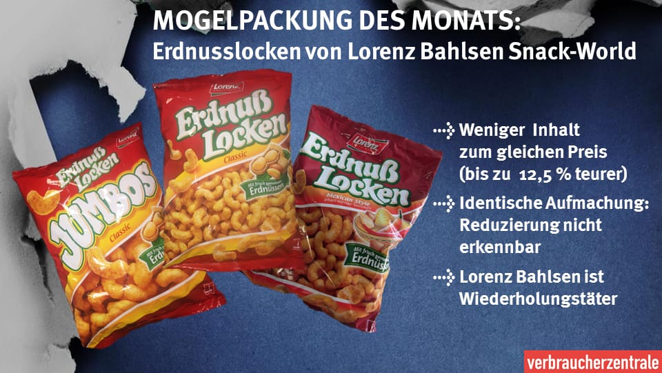 Mogelpackung des Monats Mai 2017: Erdnusslocken Lorenz Bahlsen Snack World