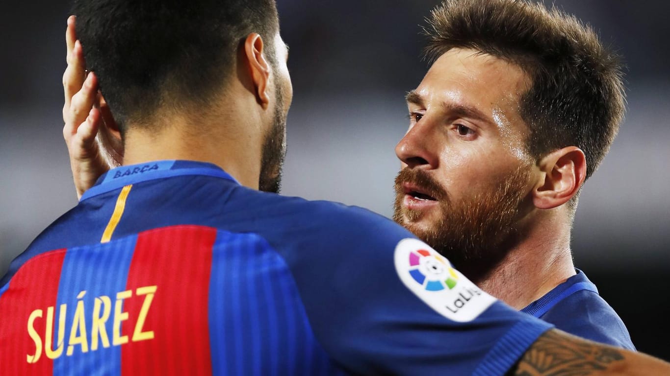 Lionel Messi, hier mit Luis Suarez beim 4:2 am letzten Spieltag in Spanien gegen Eibar.