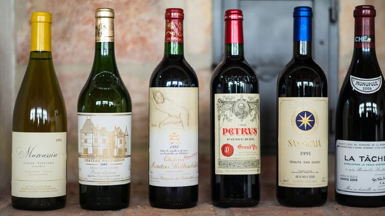 Weine aus dem Bordelais, dem Burgund und der Toskana