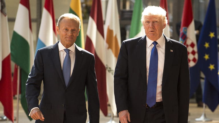 US-Präsident Donald Trump und EU-Ratspräsident Donald Tusk in Brüssel