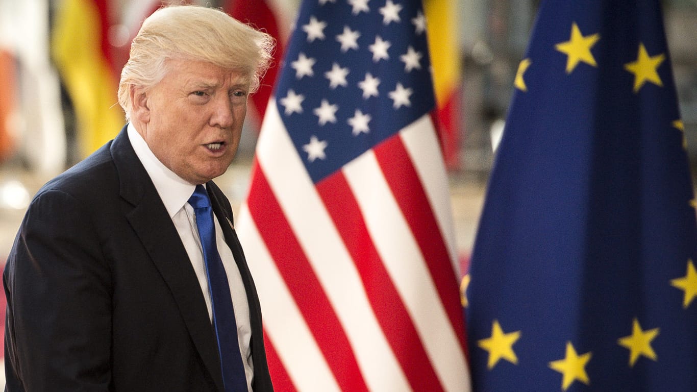 US-Präsident Donald Trump kommt ins EU-Hauptquartier zu einem Gespräch mit EU-Spitzenvertretern.