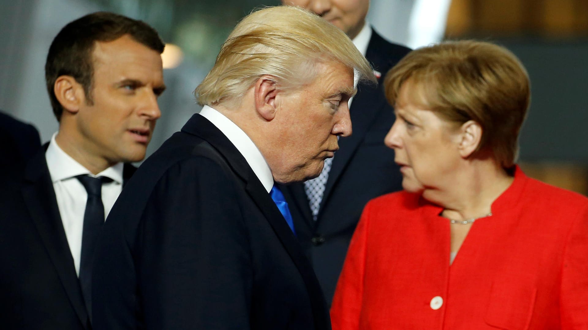 Die Stimmung zwischen Trump und den Nato-Vertretern war frostig. Einige von ihnen wird der US-Präsident nun beim G7-Gipfel in Taormina wiedersehen. Die Stimmung zwischen Trump und den Nato-Vertretern war frostig. Einige von ihnen wird der US-Präsident nun beim G7-Gipfel in Taormina wiedersehen.