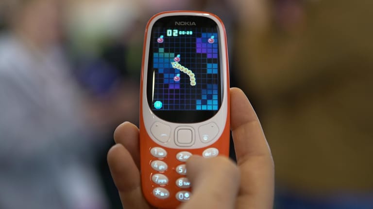 Das Spiel Snake auf dem Nokia 3310