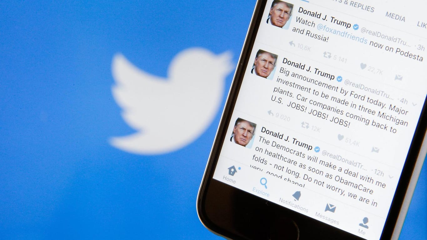 Donald Trump ist seit dem US-Wahlkampf regelmäßiger Nutzer der Twitter-App