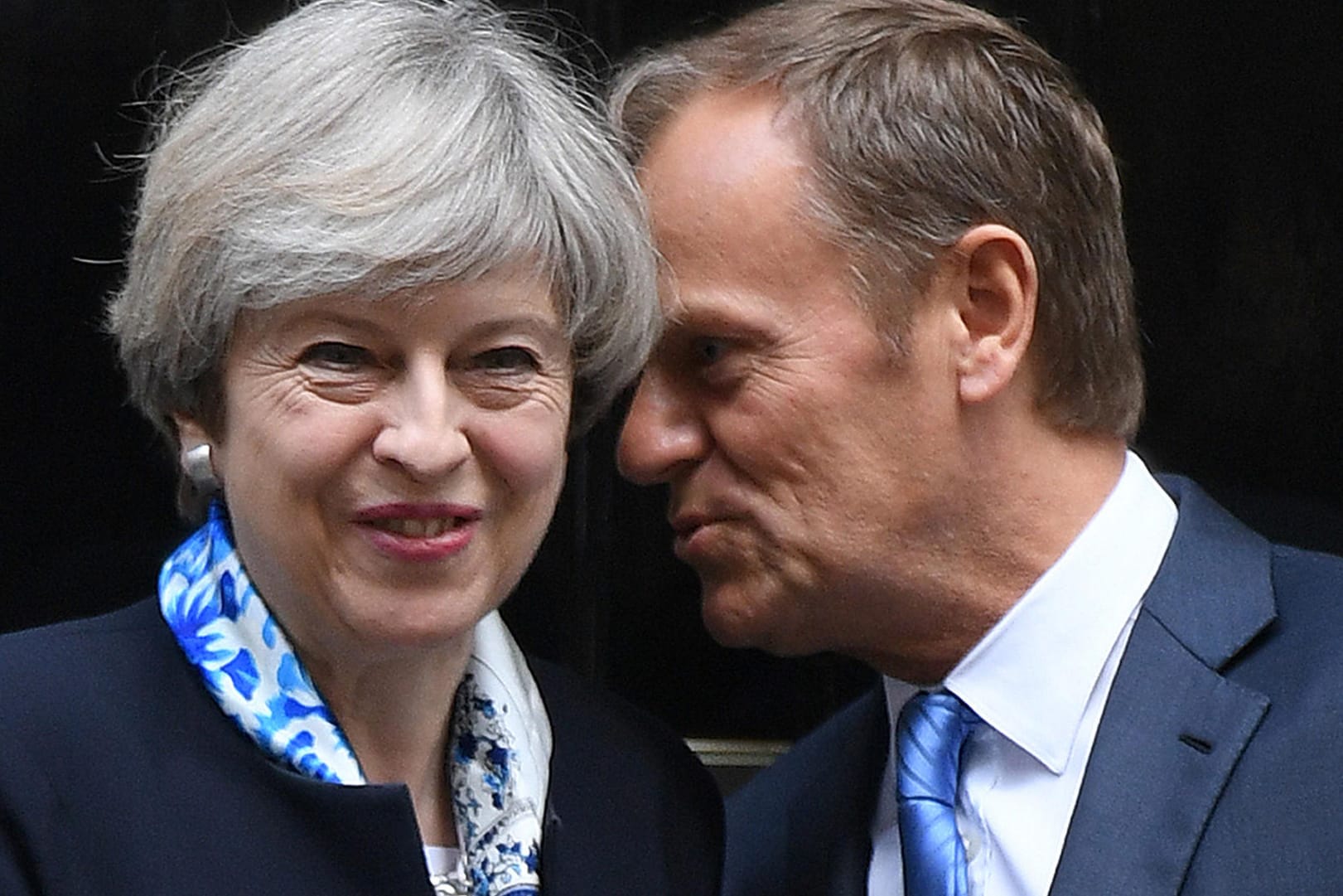 Die britische Premierministerin Theresa May trifft den EU-Ratspräsidenten Donald Tusk.