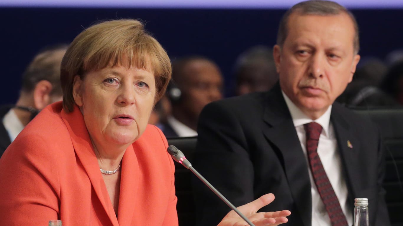 Kanzlerin Angela Merkel und der türkische Staatspräsident Recep Tayyip Erdogan.