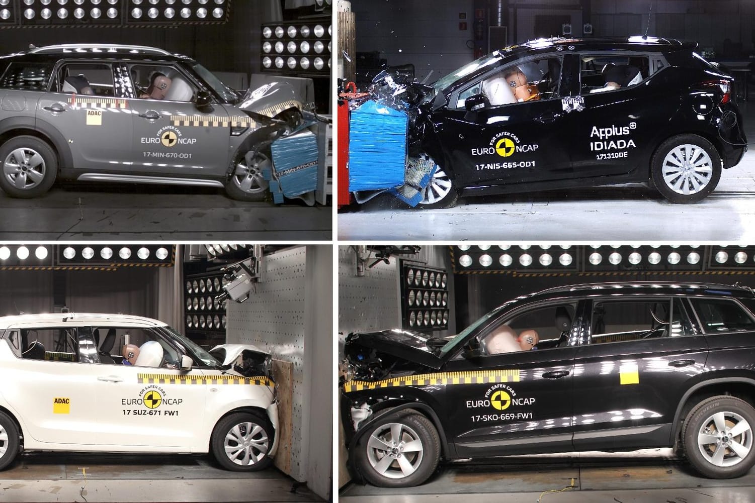 Beim EuroNCAP kommt es nicht nur auf die Crashstruktur, sondern auch auf die Ausstattung an.