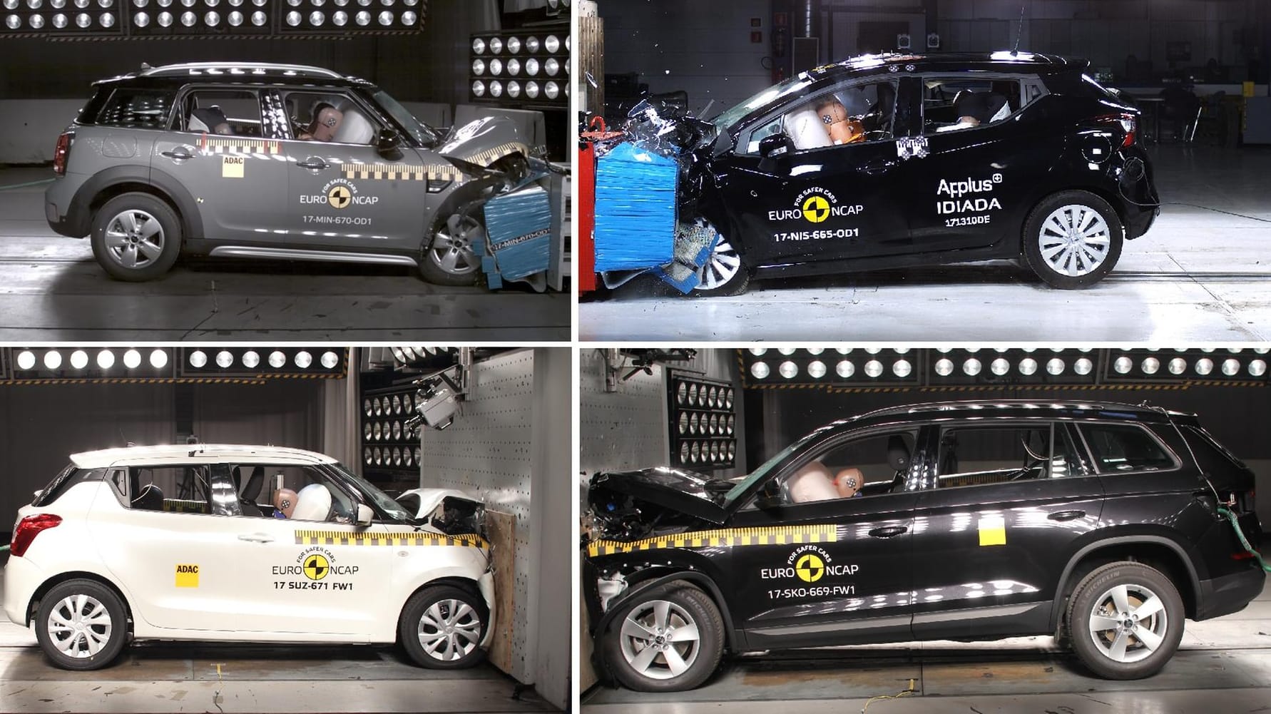 Beim EuroNCAP kommt es nicht nur auf die Crashstruktur, sondern auch auf die Ausstattung an.