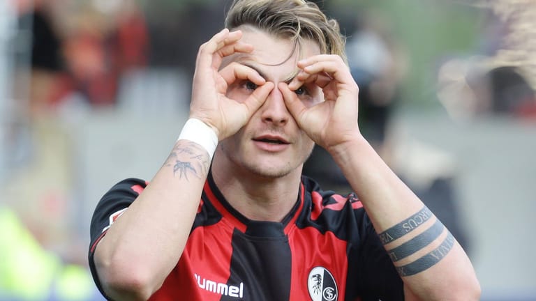 Maximilian Philipp hatte in der abgelaufenen Saison viel Grund zur Freude, hier feiert er seinen Treffer gegen Hoffenheim.