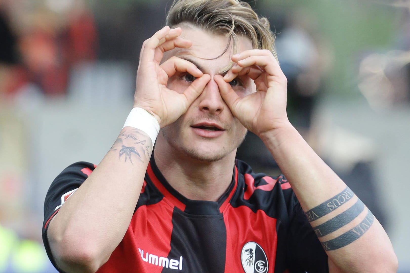 Maximilian Philipp hatte in der abgelaufenen Saison viel Grund zur Freude, hier feiert er seinen Treffer gegen Hoffenheim.