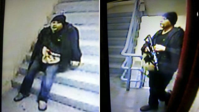 Bilder einer Überwachungskamera zeigen den bewaffneten Mann im Hotel- und Casinokomplex. Bilder einer Überwachungskamera zeigen den bewaffneten Mann im Hotel- und Casinokomplex.