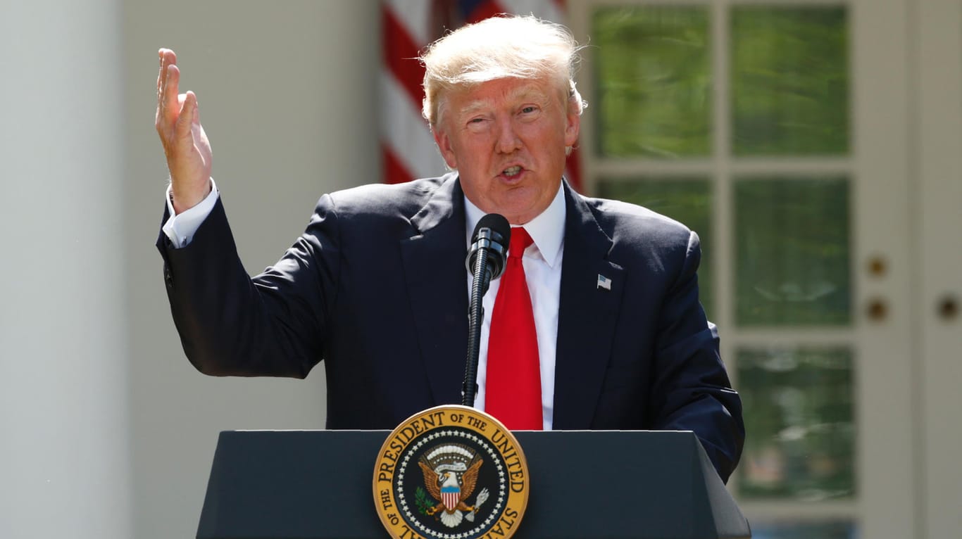Donald Trump gab im Garten des Weißen Hauses den Austritt der USA aus dem Pariser Klimaabkommen bekannt