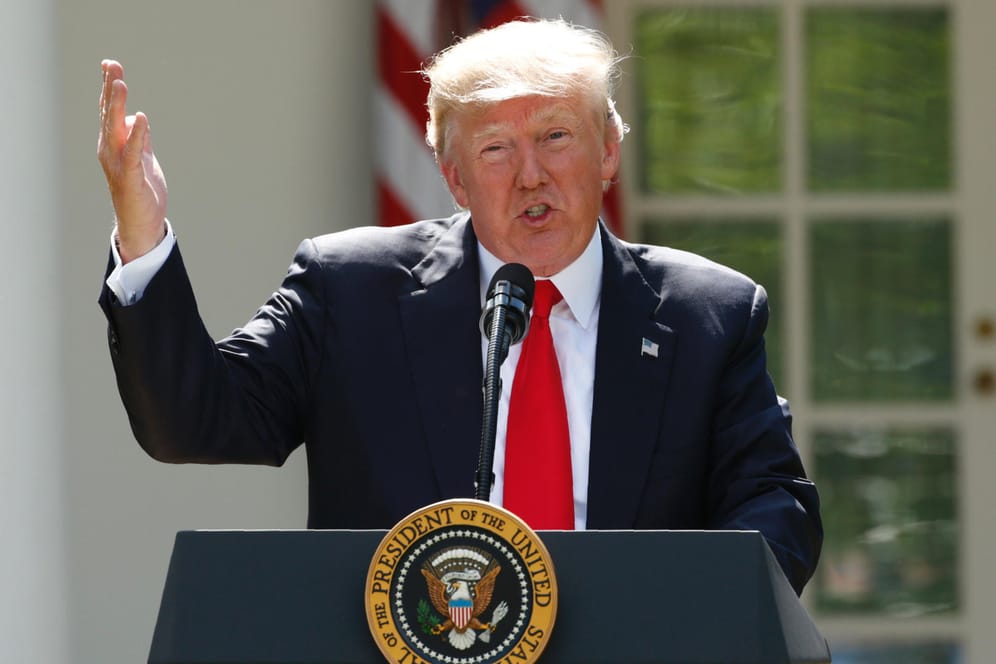 Donald Trump gab im Garten des Weißen Hauses den Austritt der USA aus dem Pariser Klimaabkommen bekannt