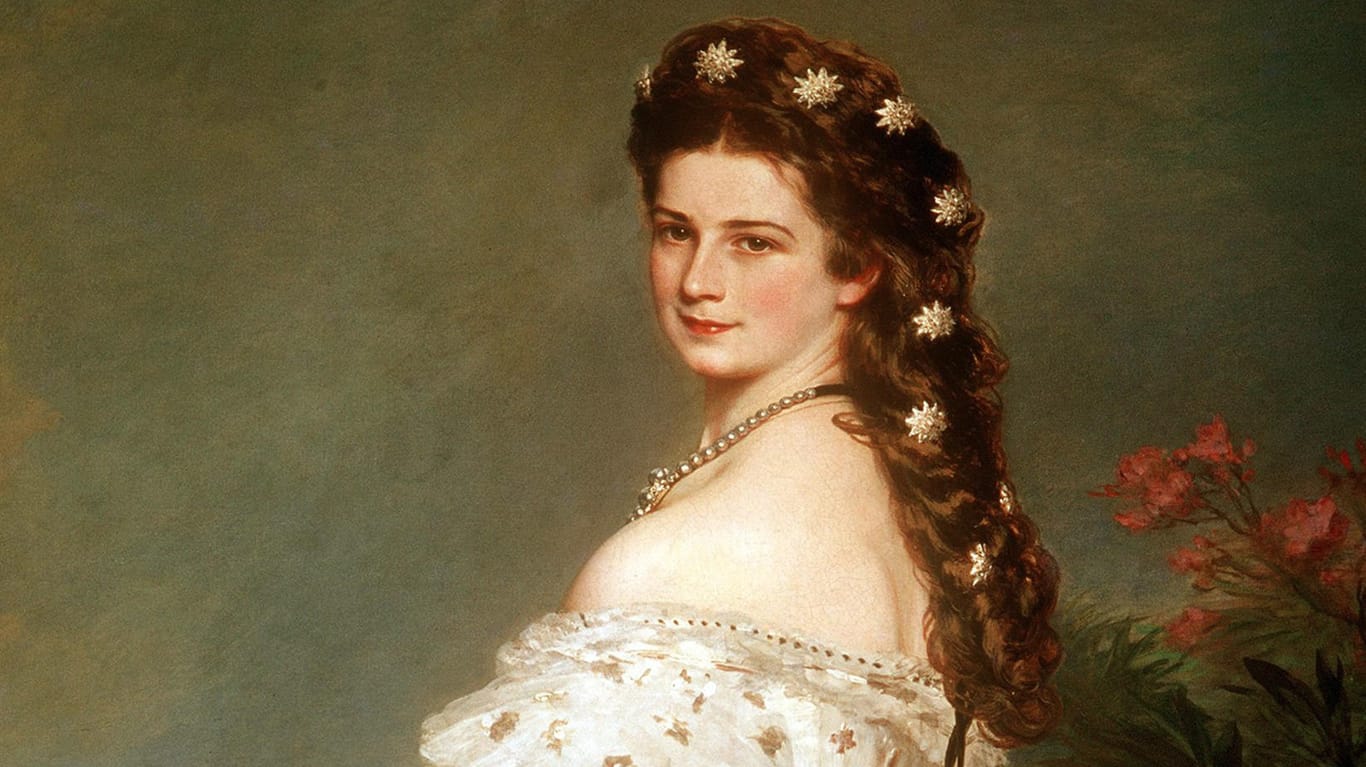Kaiserin Elisabeth, genannt Sissi, in einem Ölgemälde von Franz Xaver Winterhalter.