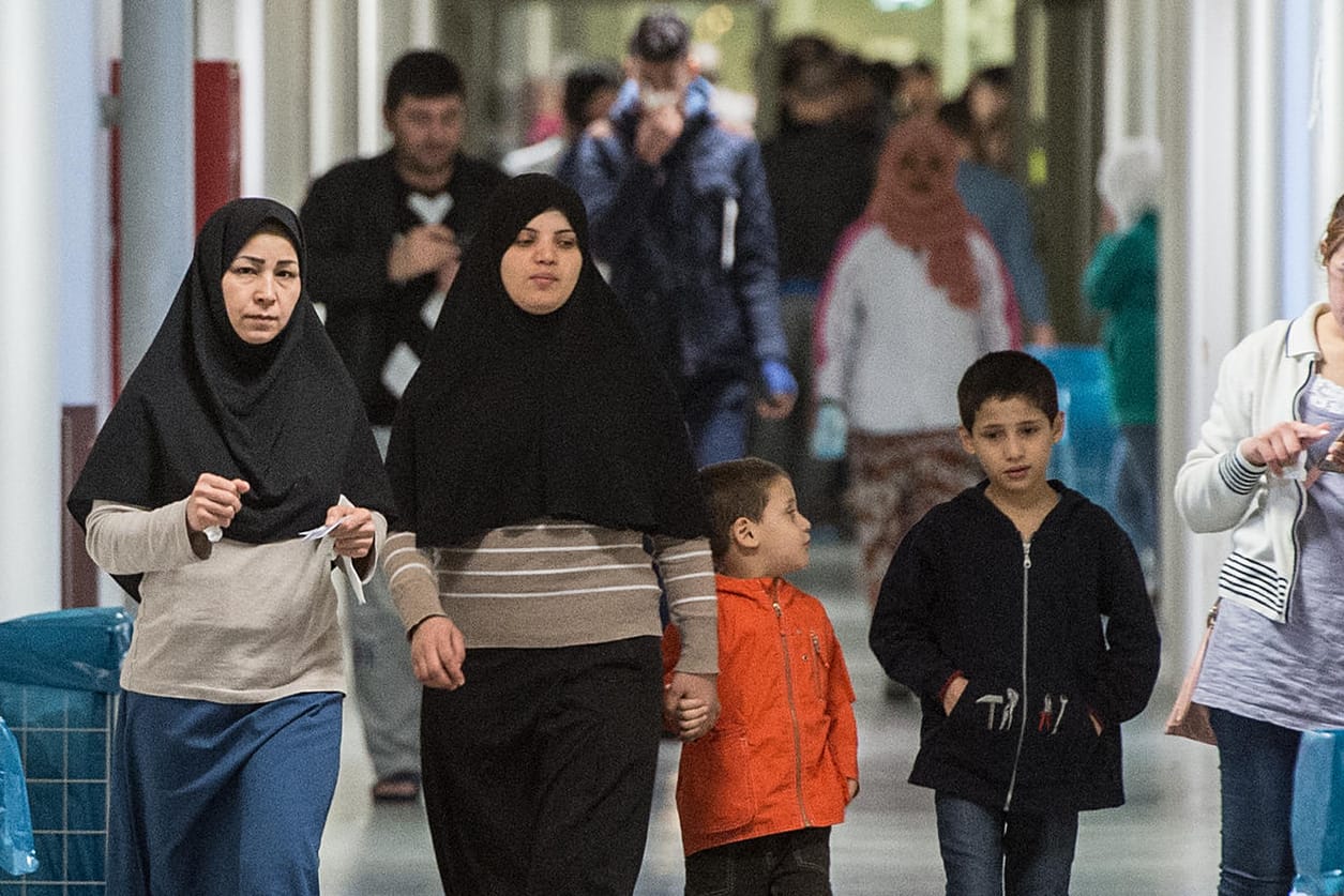 Flüchtlinge in einer Unterkunft in Frankfurt am Main.