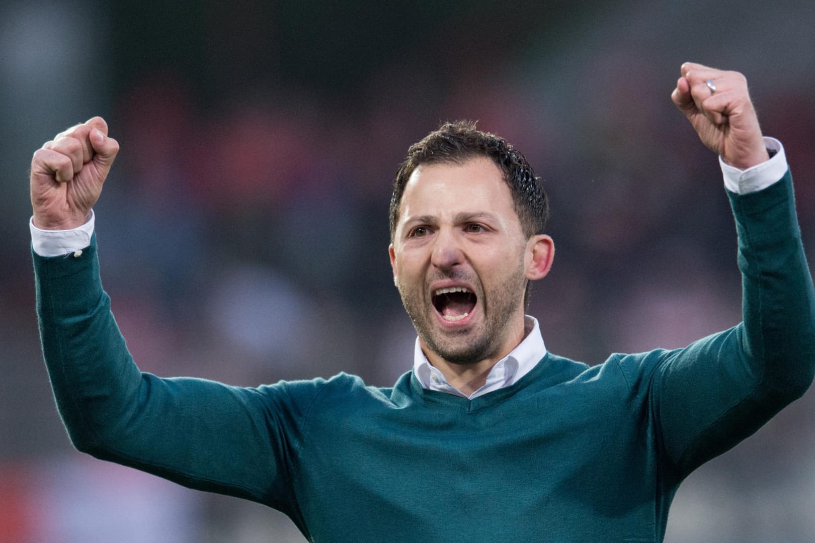 Domenico Tedesco schaffte mit Erzgebirge Aue sensationell den Klassenerhalt in Liga zwei. Aue-Präsident Helge Leonhardt sagte danach bereits: "Tedesco gehört irgendwann als Trainer in die Bundesliga."