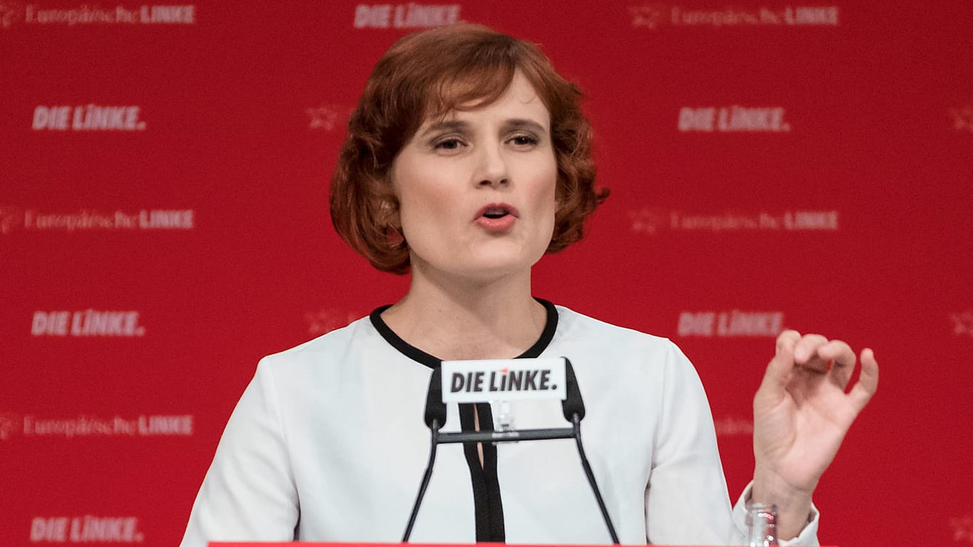 Die Parteivorsitzende der Linken, Katja Kipping, holt auf dem Bundesparteitag der Linken zum politischen Rundumschlag aus.