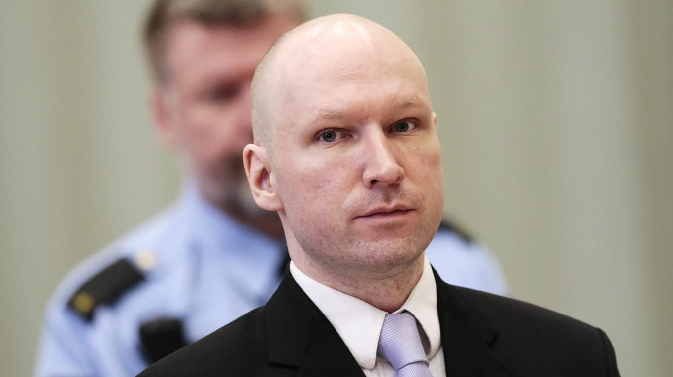 Anders Behring Breivik im Jahr 2016 vor Gericht.