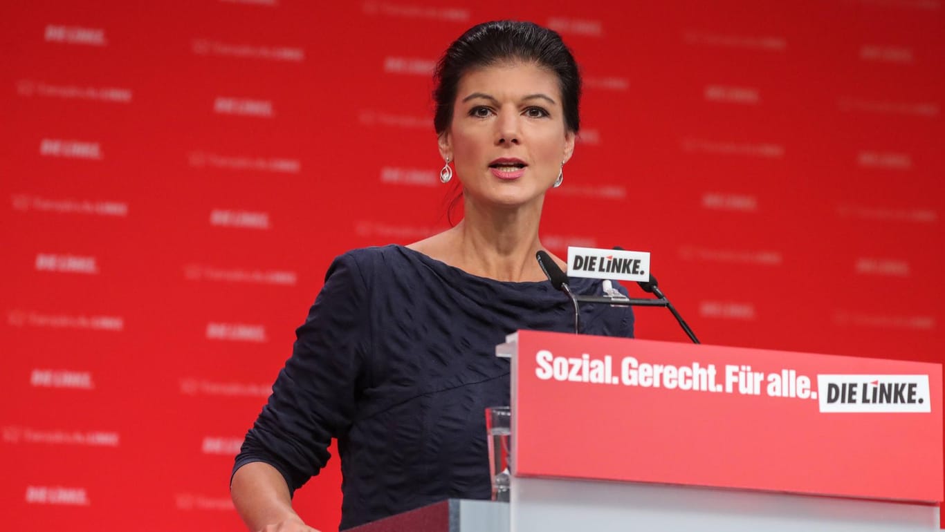 Linke-Fraktionschefin Sahra Wagenknecht auf dem Bundesparteitag in Hannover.