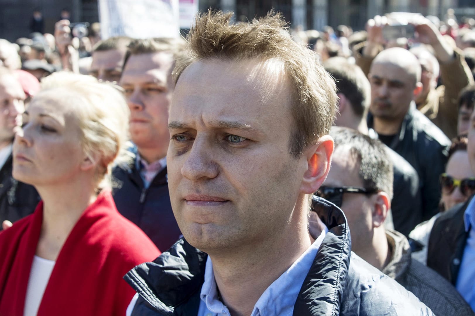 Kreml-Kritiker Alexej Nawalny bei einer Kundgebung im Mai in Moskau.