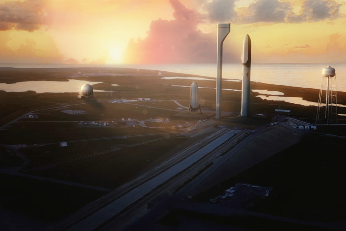 So könnte das Weltraumzentrum aussehen, von dem aus die Flüge zum Mars starten.