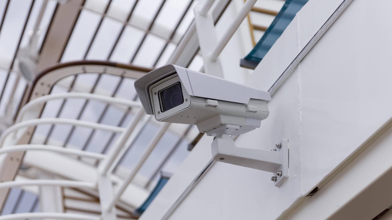 Eine installierte Überwachungskamera