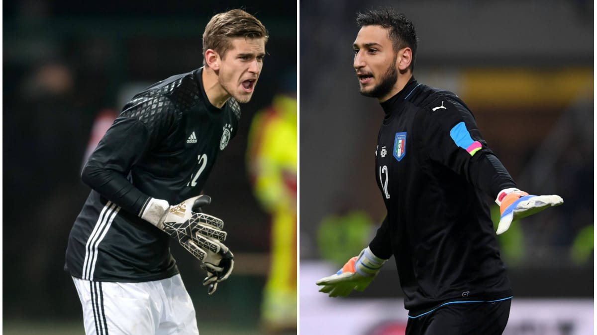 Unterschiedliche Karriereverläufe: Pollersbeck (li.) und Donnarumma.