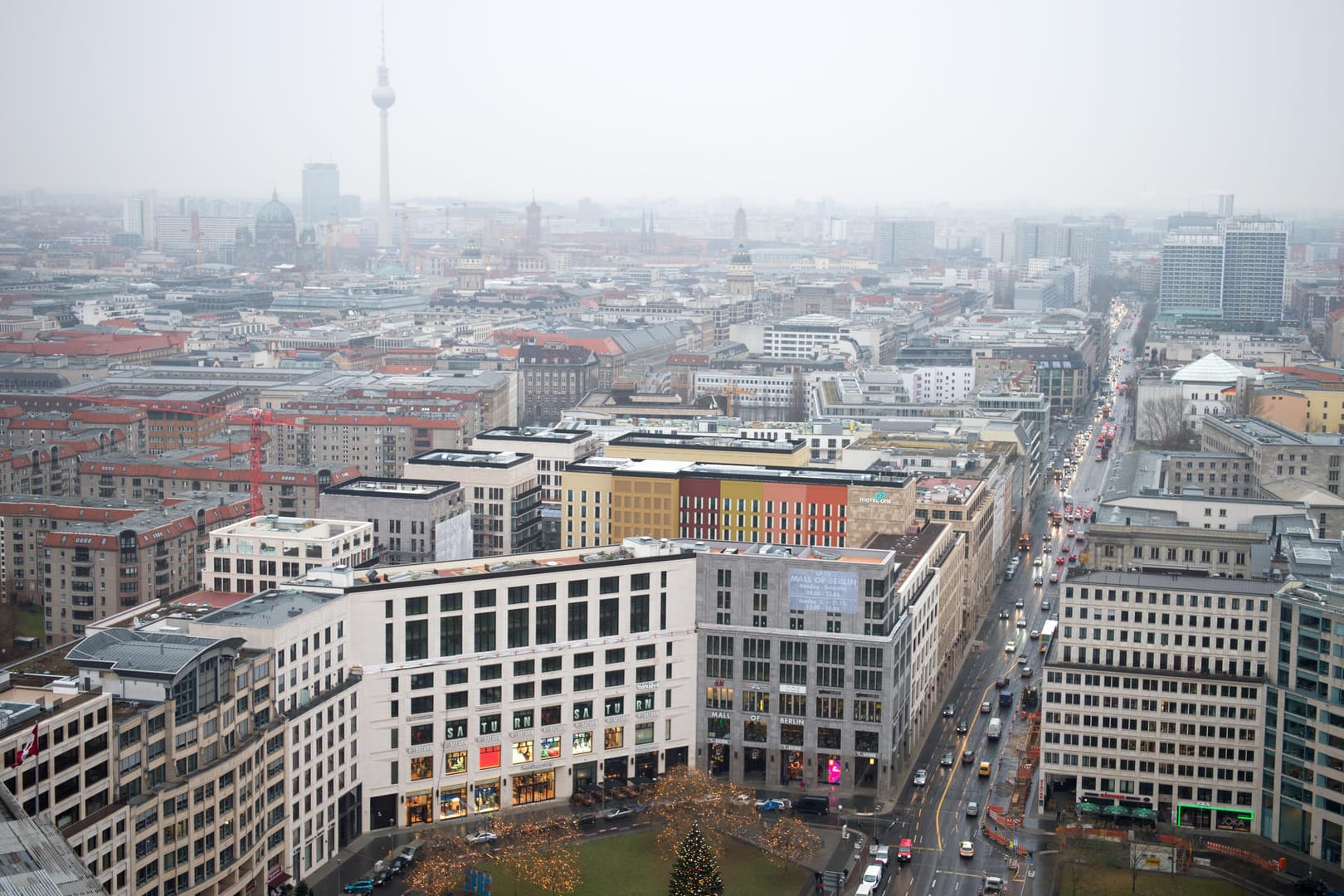 Die Berliner Luft hat zu viel Stickstoffoxid: Die höchsten Werte liefert eine Messstation an der Leipziger Straße.