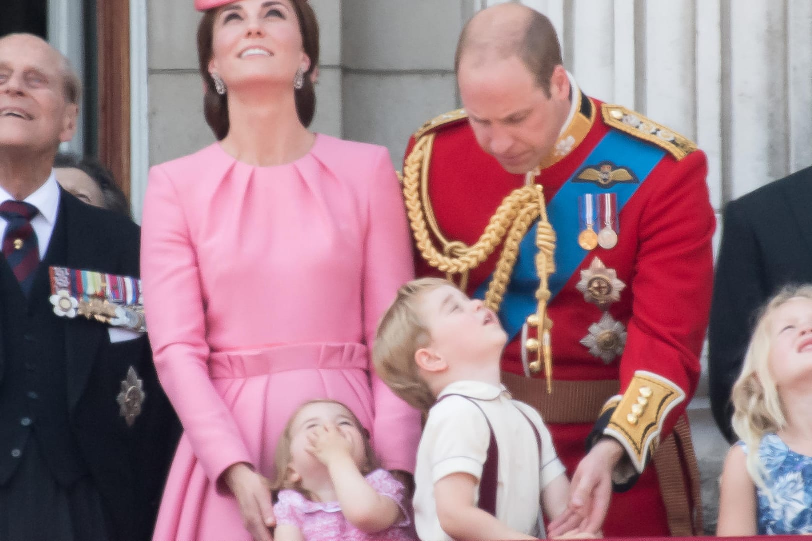Bei den "Trooping the Colour"-Feierlichkeiten hatte Prinz George schlechte Laune.
