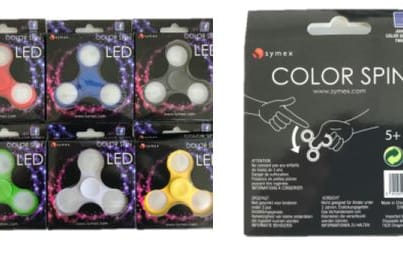 Der Fidget Spinner, Modell Spin Color LED CS5555 von Symex kann für Kinder gefährlich werden.