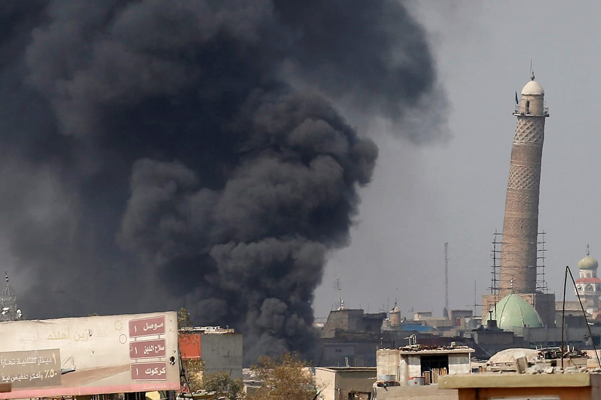 Die Al-Nuri-Moschee in Mossul (Archiv). Hier rief der Terrorist Al-Baghdadi sich selbst zum "Kalifen" aus.