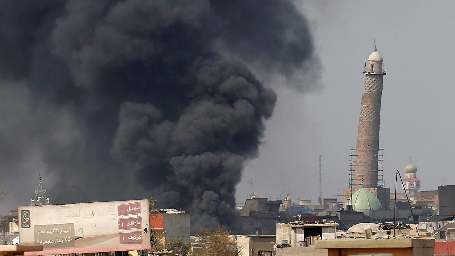 Die Al-Nuri-Moschee in Mossul (Archiv). Hier rief der Terrorist Al-Baghdadi sich selbst zum "Kalifen" aus.