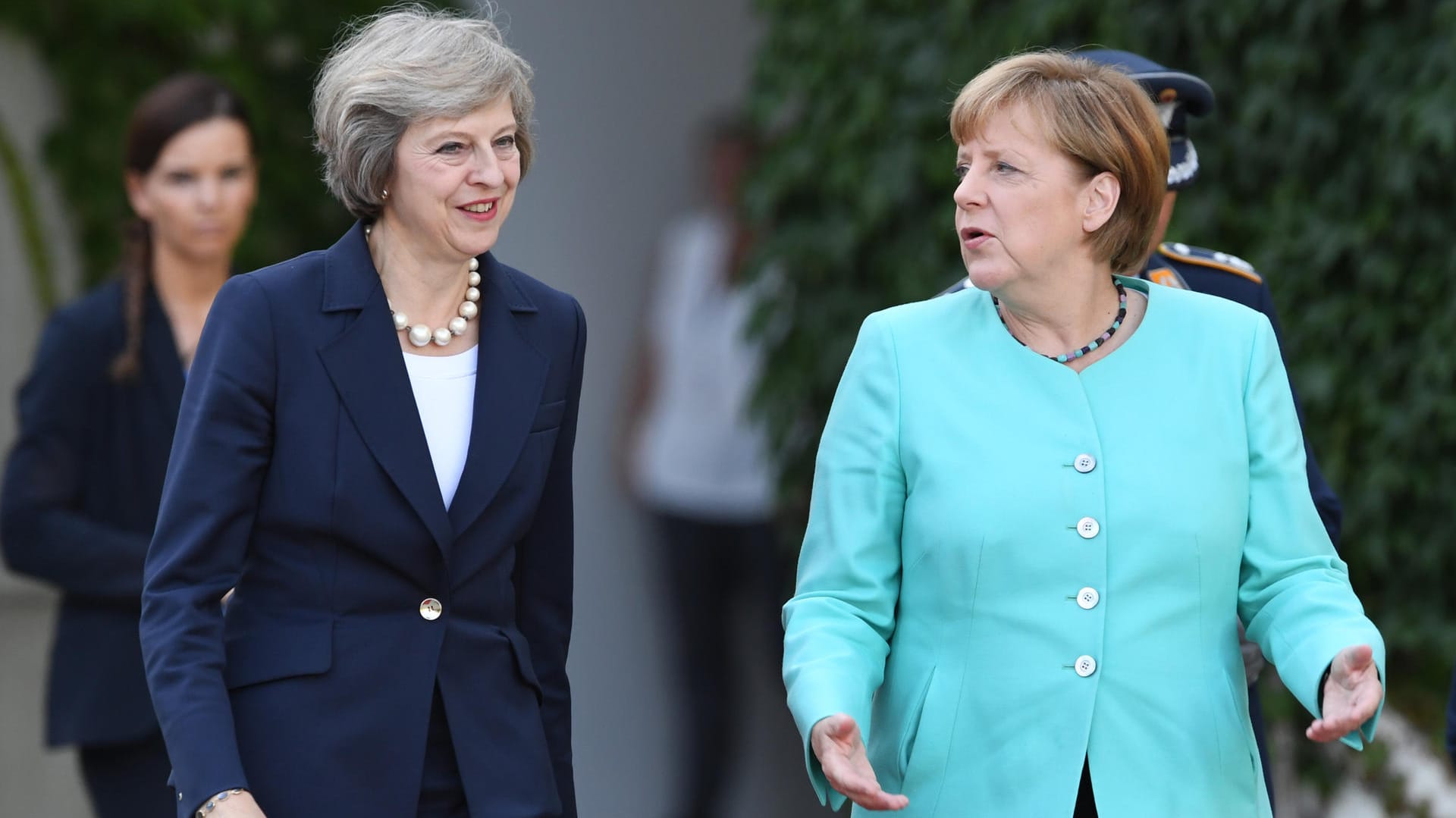 Bundeskanzlerin Angela Merkel und die britische Premierministerin Theresa May.