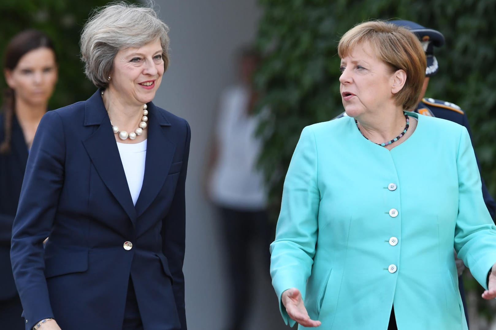 Bundeskanzlerin Angela Merkel und die britische Premierministerin Theresa May.