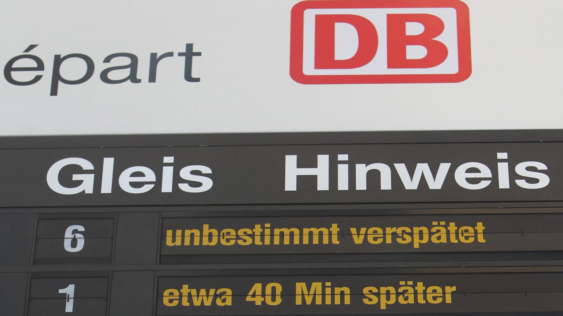 Verspätungen bei der Deutschen Bahn