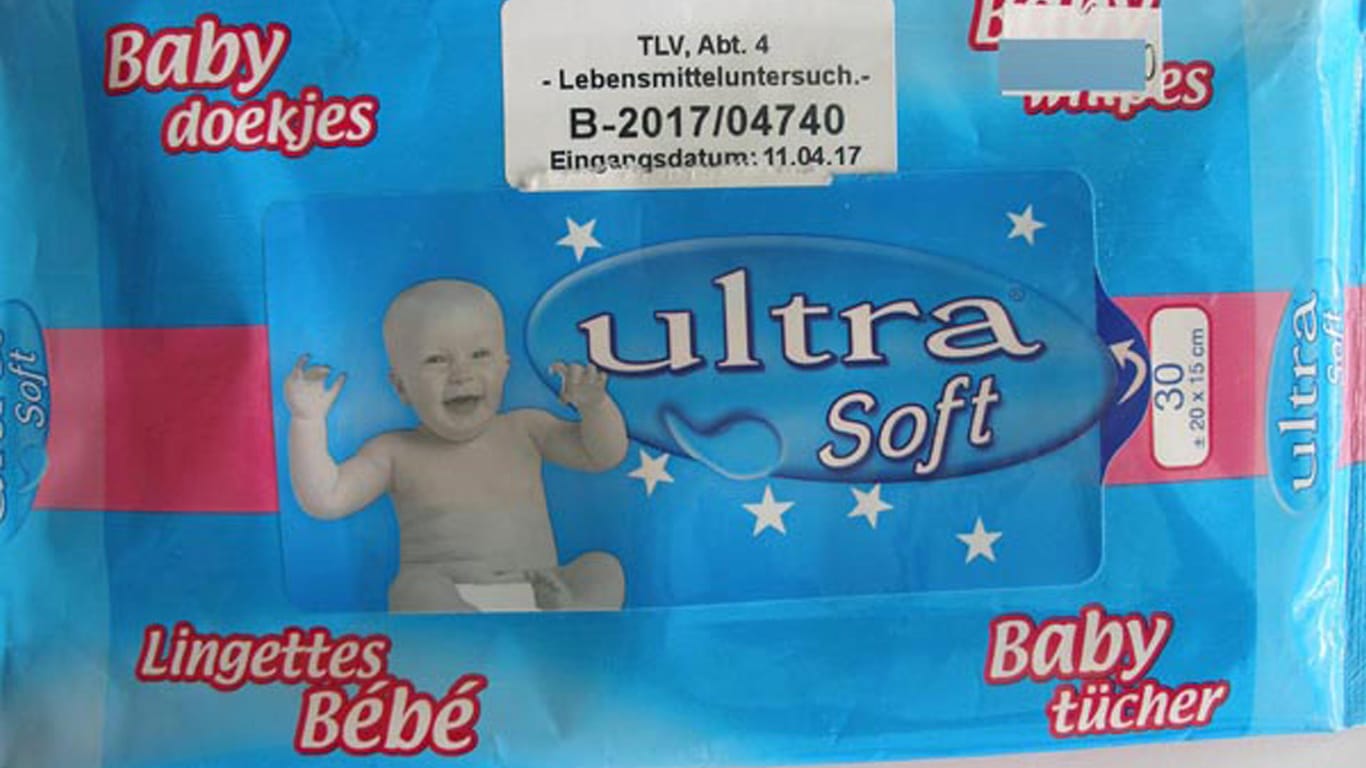 Die Baby-Feuchttücher der Sorte "Ultra Soft" sind mit den Bioziden Methylisothiazolinon und Methylchlorisothiazolinon belastet.
